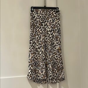 Babaton Leopard Print Maxi Skirt in Black, Cream, Brown